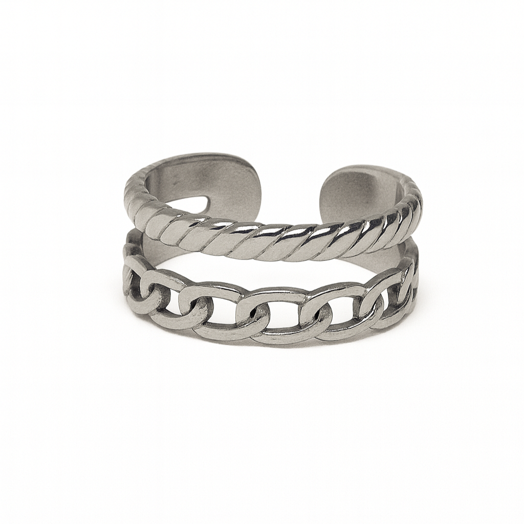 Silver Duo Ring