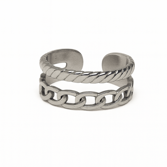 Silver Duo Ring